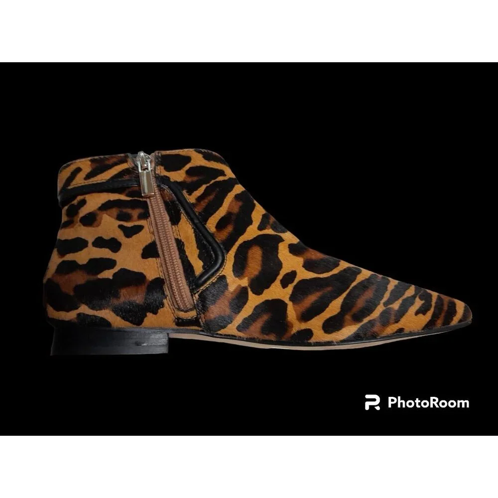 Sole Society 8M Leopard Print Mob Wife Night Out Streetwear Statement Booties